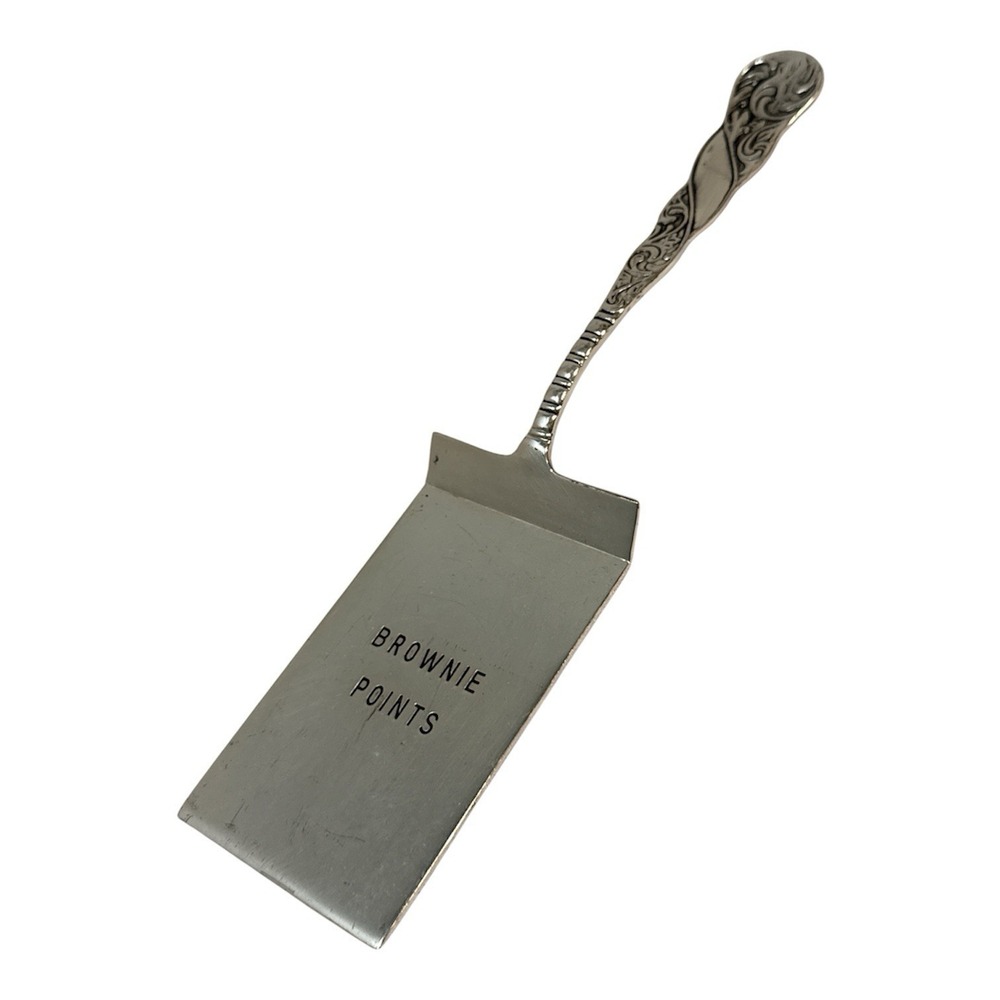 Mud Pie‎ Brownie Point Baker silver-plated lasagna server cake Brownie Server
